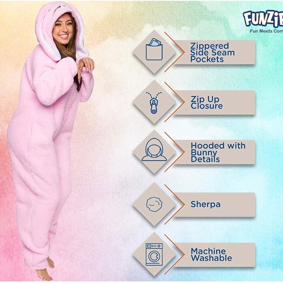 SLIM FIT SHERPA ADULT ONESIE size L - Picture 2 of 8